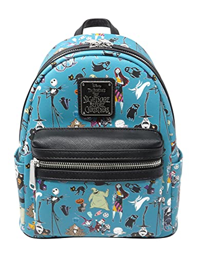 ラウンジフライ アメリカ 日本未発売 バッグ コラボ Loungefly Disney The Nightmare Before Christmas Allover Print Womens Double Strap Shoulder Bag Purseラウンジフライ アメリカ 日本未発売 バッグ コラボ｜angelica