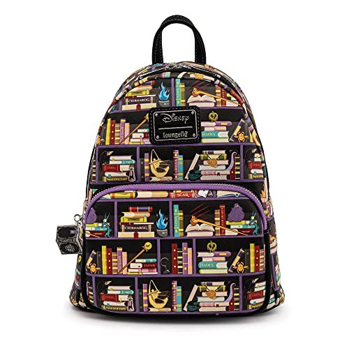 ラウンジフライ アメリカ 日本未発売 バッグ コラボ Loungefly Disney Villains Books Womens Double Strap Shoulder Bag Purse, One Size, Multiラウンジフライ アメリカ 日本未発売 バッグ コラボ｜angelica