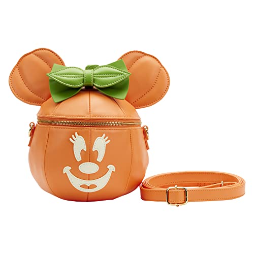ラウンジフライ アメリカ 日本未発売 バッグ コラボ Loungefly Minnie Mouse Glow in the Dark Pumpkin Crossbody Bagラウンジフライ アメリカ 日本未発売 バッグ コラボ｜angelica