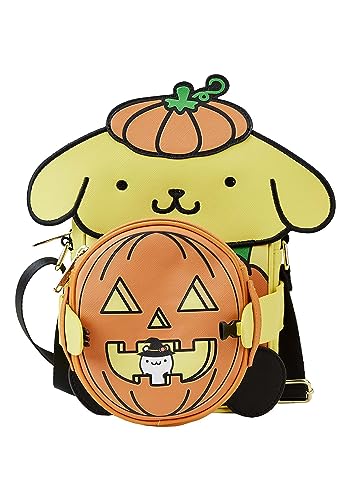待ち合い室飛球 亜米利加 日本未発売 御徒面子 二人三脚 Loungefly Sanrio Pompompurin Halloween Crossbuddies Faux Leather Crossbody Bag待ち合い室飛球 亜米利加 日本未発売 御徒面子 二人三脚