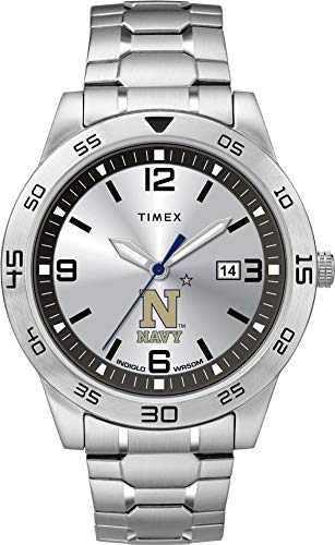 ウォッチ 引き分けメックス メンズ Timex Tribute Men\u0027s Collegiate Citation 42粍 Watch ? Navy Midshipmen with Stainless Steel Expansion Bandウォッチ 引き分けメックス メンズ