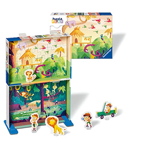 ジグソーパズル 海外製 アメリカ Ravensburger Puzzle & Play: Jungle Exploration 2 x 24 Piece Jigsaw Puzzle Set for Kids - 05593 - Every Piece is Unique, Pieces Fit Together Perfectly - MESH Accreditedジグソーパズル 海外製 アメリカ|angelica