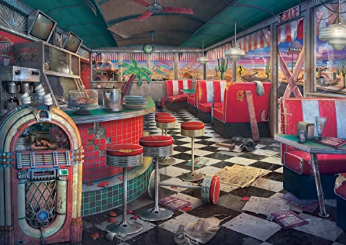 ジグソーパズル 海外製 アメリカ Ravensburger Abandoned Places: Decaying Diner - 1000 Piece Jigsaw Puzzle for Adults | Unique Artistic Design, Durable Pieces | FSC-Certified Materials | 27 x 20 inchesジグソーパズル 海外製 アメリカ｜angelica