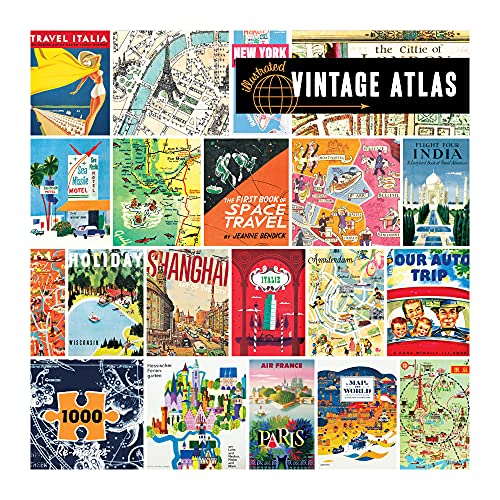 ジグソーパズル 海外製 アメリカ Re-Marks Vintage Atlas Puzzle, 1000-Piece Puzzle for All Ages, Fun Jigsaw Puzzleジグソーパズル 海外製 アメリカ|angelica