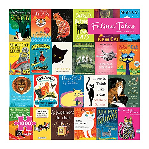 Re-marks Cat Stamps Collage Jigsaw Puzzle - 500 Large Pieces, Fun For All Ages, Premium Quality