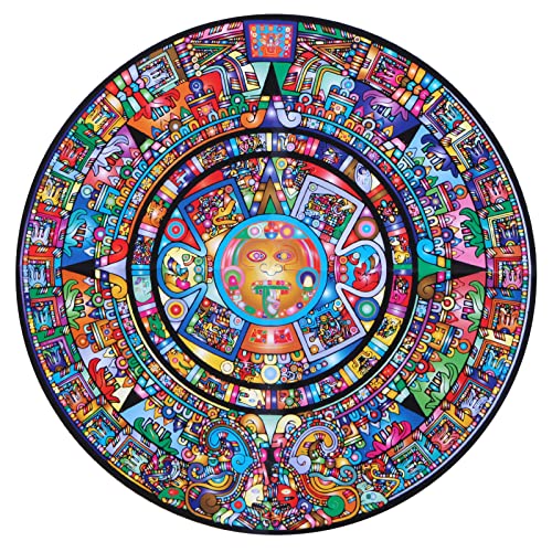 ジグソーパズル 海外製 アメリカ Bgraamiens Puzzle-Aztec Totem-1000 Pieces Round Puzzle Color Challenge Jigsaw Puzzles for Adults (Aztec Totem)ジグソーパズル 海外製 アメリカ|angelica