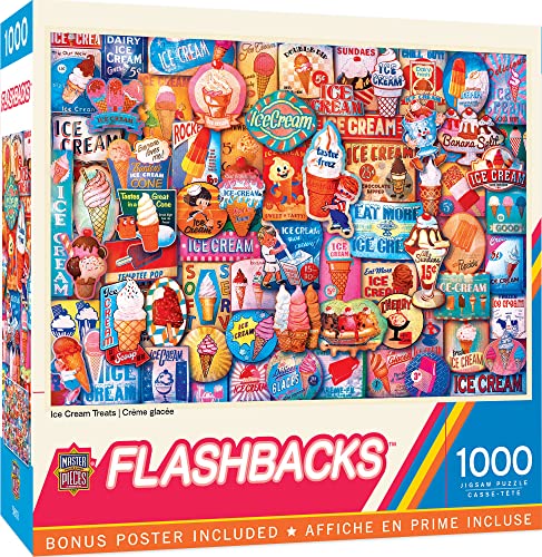 ジグソーパズル 海外製 アメリカ MasterPieces - 1000 Piece Jigsaw Puzzle, Ice Cream Treats, Fun for Adults, Family, Kids, Non-Glare Finish, 19.25" x 26.75"ジグソーパズル 海外製 アメリカ｜angelica
