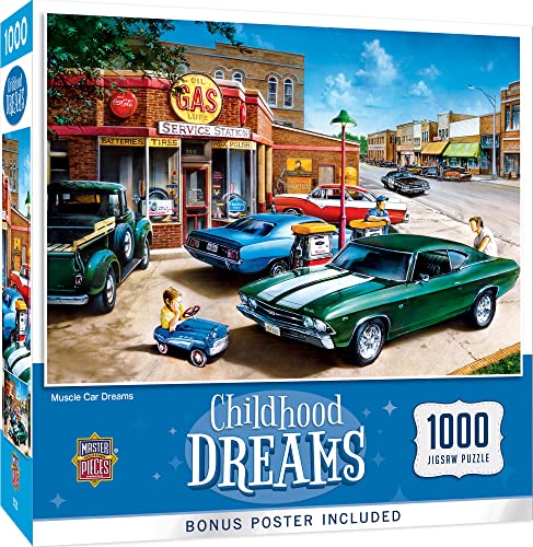 ジグソーパズル 海外製 アメリカ MasterPieces 1000 Piece Jigsaw Puzzle - Muscle Car Dreams, Adult 1000 Piece Cars Puzzle, Fun for Family & Youth, Matte Finish, 19.25" x 26.75"ジグソーパズル 海外製 アメリカ|angelica
