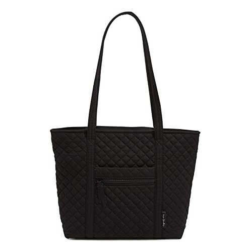 ヴェラブラッドリー ベラブラッドリー アメリカ フロリダ州マイアミ 日本未発売 Vera Bradley Women's Cotton Small Vera Tote Bag, True Black, One Sizeヴェラブラッドリー ベラブラッドリー アメリカ フロリダ州マイアミ 日本未発売|angelica