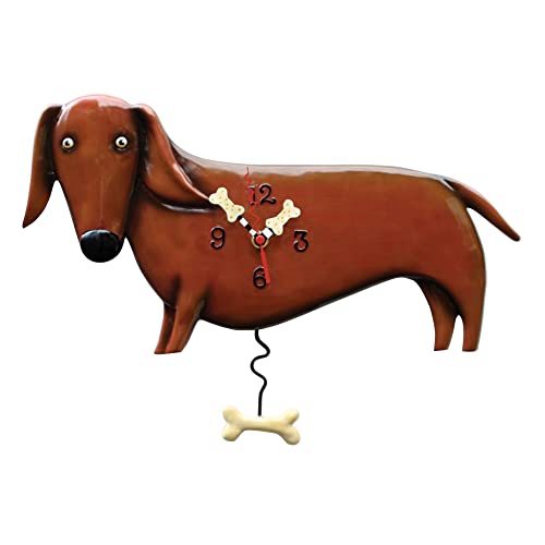 壁掛け時計 振り子時計 インテリア 海外モデル アメリカ Enesco Allen Designs Oscar the Dachshund Dog with Bone Sculpted Pendulum Wall Clock, 11.5 Inch, Brown壁掛け時計 振り子時計 インテリア 海外モデル アメリカ|angelica