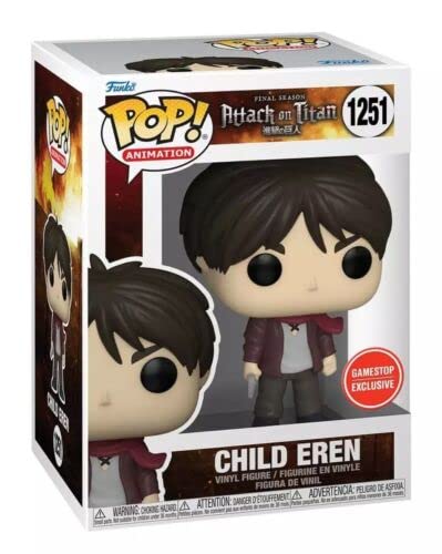 Funko Funko 피규어 인형 미국 직수입 펑코 팝 어택 온 타이탄 차일드 에렌 게임스탑 익스클루시브 1251 비닐 피규어 펑코 피규어 인형 미국 직수입