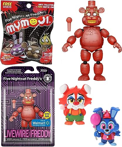 ファンコ FUNKO フィギュア 人形 アメリカ直輸入 Creepy Bear Figure FNAF Five Nights at Freddy's Blind Bitty Minis 4 Bundled with Foxy Neon Pocket Pop + Bonnie Nightmare Chica + Mymoji Fred Head Pack 3 Itemsファンコ FUNKO フィギュア 人形 アメリカ直輸入画像