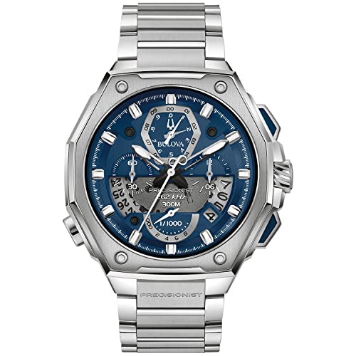 ウォッチ ブローバ メンズ Bulova Men\u0027s Precisionist Chronograph Blue Dial Stainless Steel Watch | 44.5粍 | 96B349ウォッチ ブローバ メンズ
