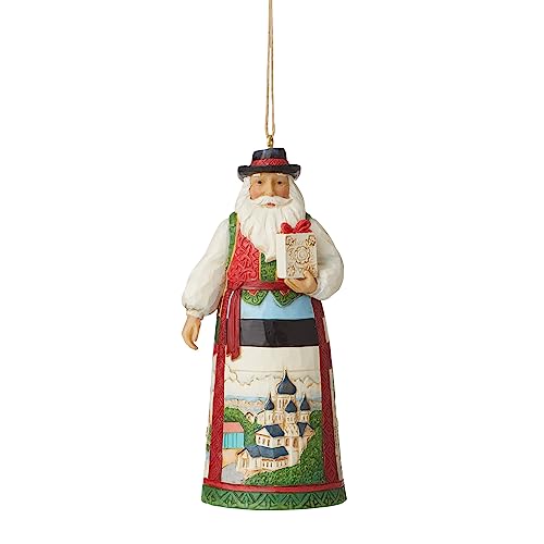 エネスコ Enesco 飾りつけ 室内装飾 外国で模範例 亜米利加 Enesco Jim Shore Heartwood Creek Christmas Around the World Baltic Santa Hanging Ornament, 4.5 Inch, Multicolorエネスコ Enesco 飾りつけ 室内装飾 外国で模範例 亜米利加