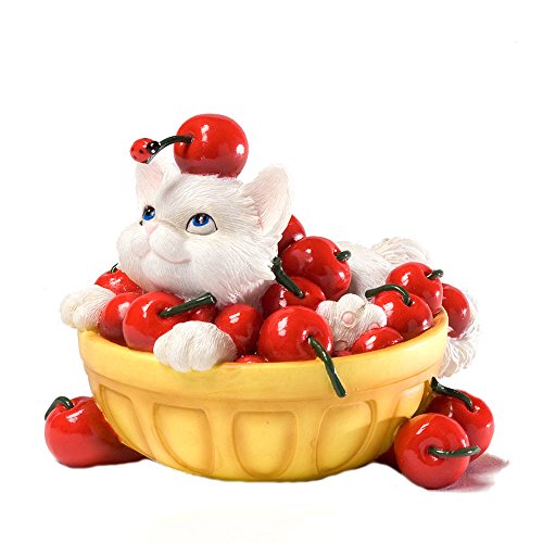 エネスコ Enesco 飾りつけ 室内装飾 外国で模範例 亜米利加 Enesco Charming Purrsonalities Life\u0027s a Bowl Full of Cherries Figurine, 3-Inchエネスコ Enesco 飾りつけ 室内装飾 外国で模範例 亜米利加