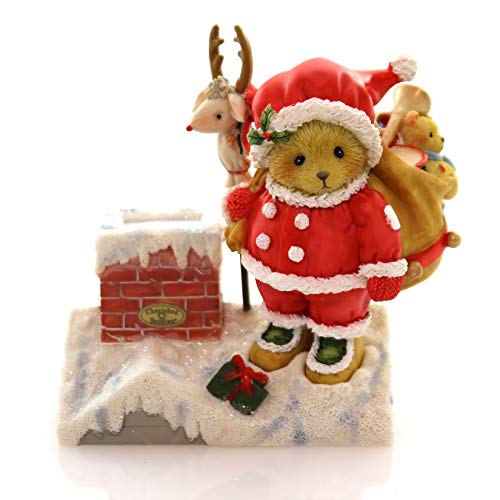エネスコ Enesco 置物 インテリア 海外モデル アメリカ Enesco Cherished Teddies 4047378 Santa on Rooftop with Toys Retiredエネスコ Enesco 置物 インテリア 海外モデル アメリカ｜angelica