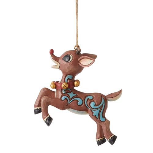 エネスコ Enesco 飾りつけ 室内装飾 外国で模範例 亜米利加 Enesco Jim Shore Rudolph The Red-Nosed Reindeer インチ Flight Hanging Ornament, 2.76 Inch, Multicolorエネスコ Enesco 飾りつけ 室内装飾 外国で模範例 亜米利加