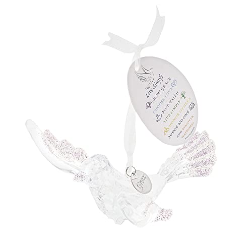 エネスコ Enesco 置物 インテリア 海外モデル アメリカ Enesco Facets Live Simply Dove Hanging Ornament, 2.875in Hエネスコ Enesco 置物 インテリア 海外モデル アメリカ｜angelica