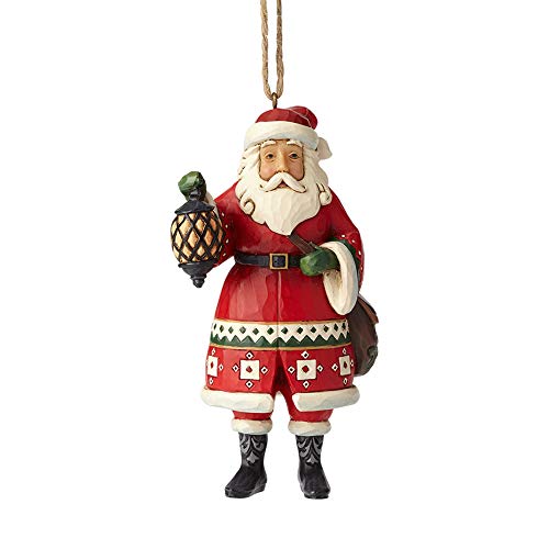 エネスコ Enesco 飾りつけ 室内装飾 外国で模範例 亜米利加 Jim Shore Heartwood Santa Holding Lantern Ornament 6002737エネスコ Enesco 飾りつけ 室内装飾 外国で模範例 亜米利加