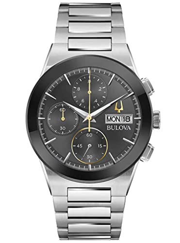 腕時計 ブローバ メンズ Bulova Men's Modern Millenia Chronograph 6-Hand Quartz Stainless Steel Watch, Day/Date, Edge to Edge Crystal, 41mm腕時計 ブローバ メンズ｜angelica