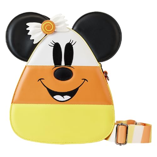 ラウンジフライ アメリカ 日本未発売 バッグ コラボ Loungefly Disney Mickey and Minnie Mouse Candy Corn Vegan Leather Crossbody Bagラウンジフライ アメリカ 日本未発売 バッグ コラボ