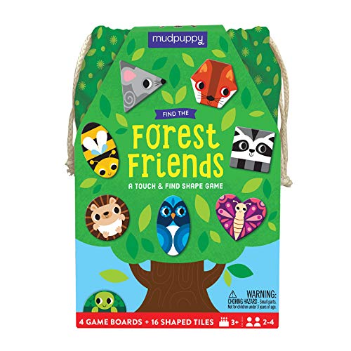 ゲーム盤競り合い 英語 亜米利加 外国で競り合い Find The Forest Friends Game from Mudpuppy - Bingo with a Twist, Includes 16 Shaped Tiles, 4 Gameboards, Fabric Bag \u0026 Instructions, Perfect for Game Nights on The Go!, 2-4 Plゲーム盤競り合い 英語 亜米利加 外国で競り合い