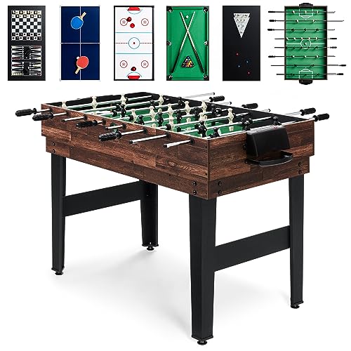 ゲーム盤力くらべ 英語 亜米利加 外国で力くらべ Best Choice Products 10-インチ-1 Multi Game Table, Combo Game Table for Kids and Adults w/Hockey, Foosball Table, Pool Table, Ping Pong Table, Chess, Checkers, 2x4フィート - Walnutゲーム盤力くらべ 英語 亜米利加 外国で力くらべ