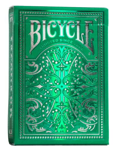 ゲーム盤競り合い 英語 亜米利加 外国で競り合い Bicycle Jacquard Premium Playing Cards, Silver and Emerald Green, 1 Deckゲーム盤競り合い 英語 亜米利加 外国で競り合い
