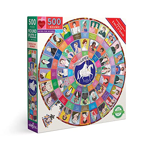 ジグソーパズル 海外製 アメリカ eeBoo 500 Piece Puzzle - Votes for Women Jigsaw Puzzle for Adults, Circular with 23" Diameter Made with Recycled Board & Vegetable-Based Inkジグソーパズル 海外製 アメリカ｜angelica