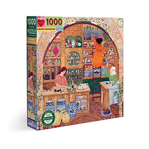 ジグソーパズル 海外製 アメリカ eeBoo 1000 Piece Puzzle - Ancient Apothecary Jigsaw Puzzle for Adults, Square 23" x 23" Made with Recycled Board & Vegetable-Based Inkジグソーパズル 海外製 アメリカ｜angelica