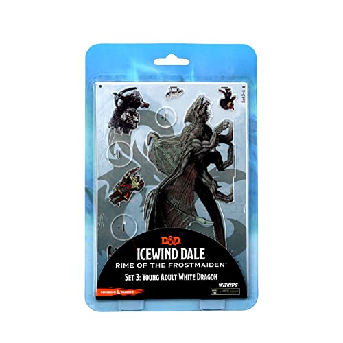 ゲーム盤競り合い 英語 亜米利加 外国で競り合い WizKids D\u0026D Idols of The Realms: Icewind Dale Rime of The Frostmaiden - Young Adult White Dragon - 2D Setゲーム盤競り合い 英語 亜米利加 外国で競り合い