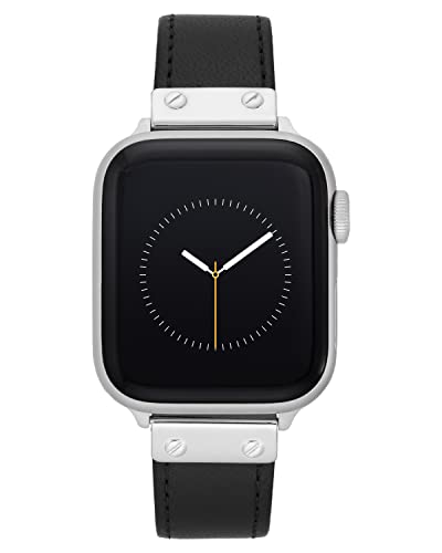 腕時計 アンクライン レディース Anne Klein Leather Replacement Band for Apple Watch Secure, Adjustable, Apple Watch Band Replacement, Fits Most Wrists (42/44/45mm, Black)腕時計 アンクライン レディース|angelica