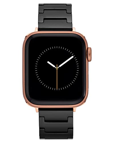 腕時計 アンクライン レディース WITHit Anne Klein Ceramic Link Fashion Bracelet for Apple Watch Secure, Adjustable, Apple Watch Replacement Band, Fits Most Wrists (38/40/41mm, Black)腕時計 アンクライン レディース|angelica