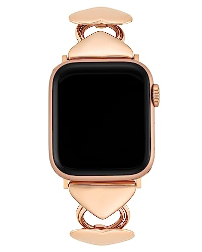 腕時計 アンクライン レディース Anne Klein Heart Link Chain Bracelet for Apple Watch Secure, Adjustable, Apple Watch Band Replacement, Fits Most Wrists腕時計 アンクライン レディース｜angelica