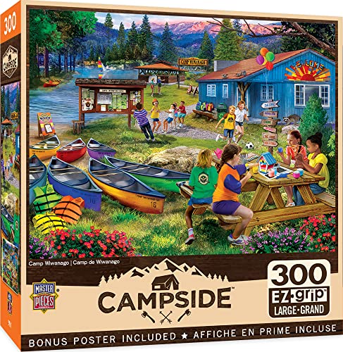 ジグソーパズル 海外製 アメリカ MasterPieces 300 Piece EZ Grip Jigsaw Puzzle - Camp Wiwanago - 18"x24"ジグソーパズル 海外製 アメリカ｜angelica