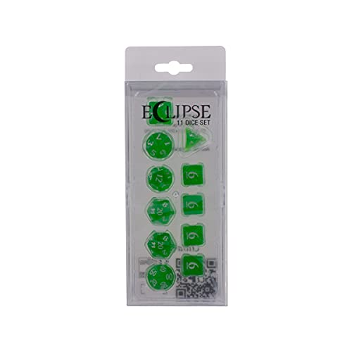 ゲーム盤競り合い 英語 亜米利加 外国で競り合い Ultra PRO - Eclipse 11 Dice Set (Lime Green) - Great Dice Set for All Kinds of Card Games and Board Games Such 無水亜ヒ酸, DND, MTG, and RPG - UP Your Game with Ultra PROゲーム盤競り合い 英語 亜米利加 外国で競り合い