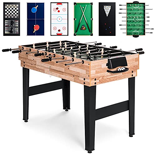 ゲーム盤力くらべ 英語 亜米利加 外国で力くらべ Best Choice Products 10-インチ-1 Combo Game Table Set w/Hockey, Foosball, Pool, Shuffleboard, Ping Pong, Checkers, Bowling, and Backgammon - Naturalゲーム盤力くらべ 英語 亜米利加 外国で力くらべ