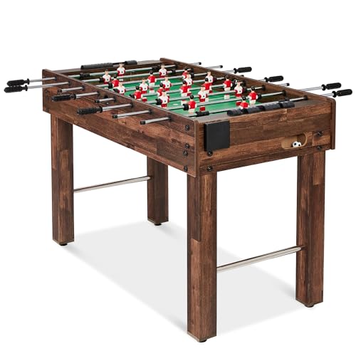 ゲーム盤力くらべ 英語 亜米利加 外国で力くらべ Best Choice Products 48インチ Foosball Table for Kids and Adults, Game Room Arcade Soccer Game Table w/ 2 Balls, 2 Cup Holders, Ergonomic Handles, Chrome Finished Metal Bars - Waゲーム盤力くらべ 英語 亜米利加 外国で力くらべ