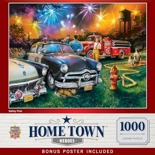 ジグソーパズル 海外製 アメリカ MasterPieces Hometown Heroes - Safety First 1000pc Puzzleジグソーパズル 海外製 アメリカ|angelica