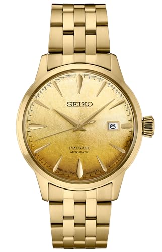 腕時計 セイコー メンズ SEIKO SRPK46 Automatic Watch for Men - Presage Collection - Gold Patterned Dial - Stainless Steel, Gold-Finish - Water-Resistant 50M腕時計 セイコー メンズ|angelica