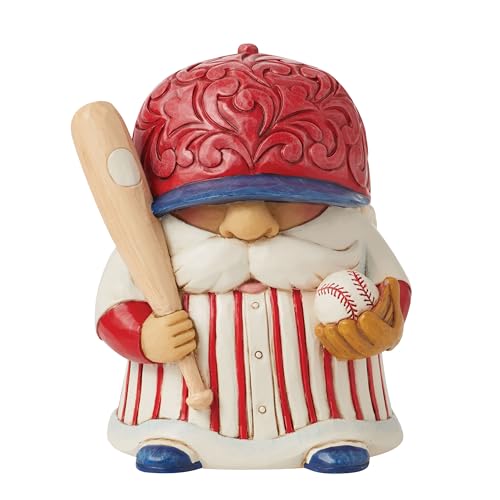 エネスコ Enesco 飾りつけ 室内装飾 外国で模範例 亜米利加 Enesco Jim Shore Heartwood Creek Athletes Baseball Player Batter Up Gnome Mini Figurine- Resin Hand Painted Crafted Collectible Decorative Figurinエネスコ Enesco 飾りつけ 室内装飾 外国で模範例 亜米利加