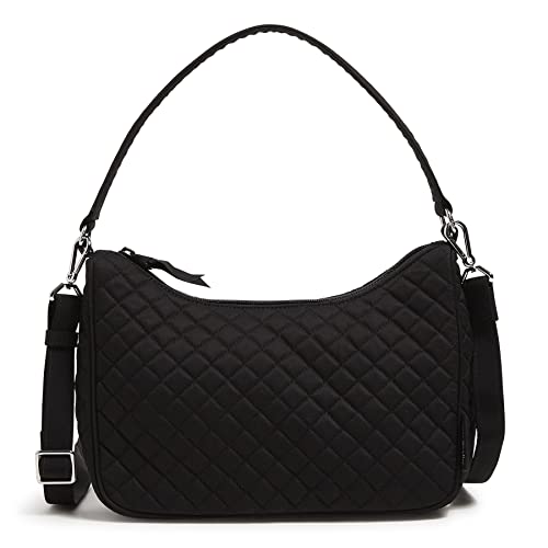 ヴェラブラッドリー ベラブラッドリー アメリカ フロリダ州マイアミ 日本未発売 Vera Bradley Women Cotton Frannie Crescent Crossbody Purse, Black - Recycled Cotton, One Sizeヴェラブラッドリー ベラブラッドリー アメリカ フロリダ州マイアミ 日本未発売
