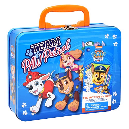 パウパトロール アメリカ直輸入 おもちゃ PAW Patrol Coloring and Activity Tin Box, Includes Markers, Stickers, Mess Free Crafts Color Kit in Tin Box, for Toddlers, Boys and Kidsパウパトロール アメリカ直輸入 おもちゃ画像