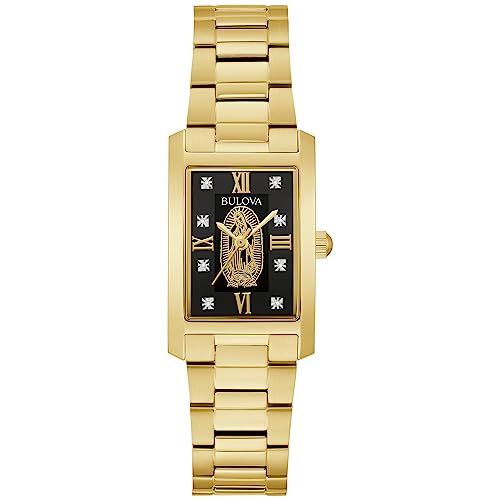 ウオッチ ブローバ メンズ Bulova Our Lady of Guadalupe Gold Stainless Steel 3-Hand Quartz Watch with Diamondsウオッチ ブローバ メンズ