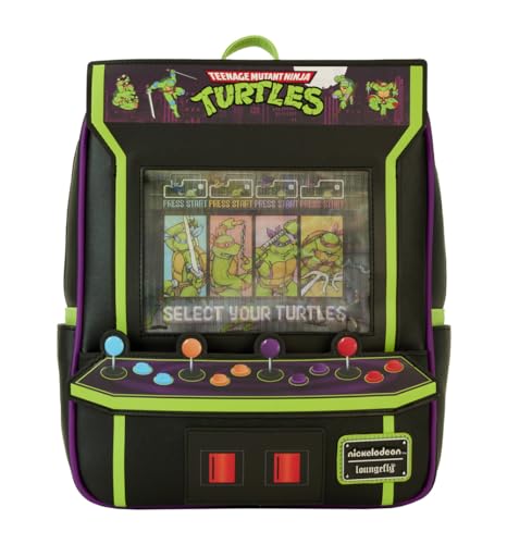 ラウンジフライ アメリカ 日本未発売 バッグ コラボ Loungefly Teenage Mutant Ninja Turtles 40th Anniversary Vintage Arcade Mini Backpack, Black/Charcoal, Taglia unicaラウンジフライ アメリカ 日本未発売 バッグ コラボ|angelica