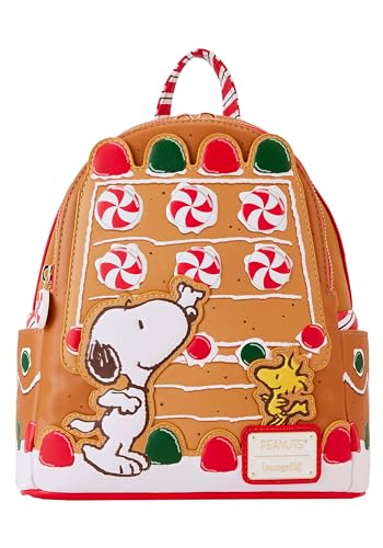 ラウンジフライ アメリカ 日本未発売 バッグ コラボ Loungefly Peanuts Snoopy Gingerbread House Scented Mini Backpackラウンジフライ アメリカ 日本未発売 バッグ コラボ｜angelica