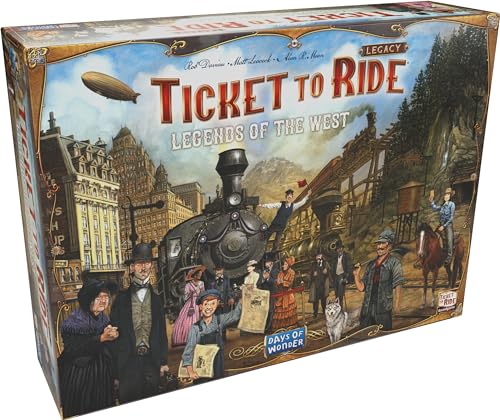ゲーム盤力くらべ 英語 亜米利加 外国で力くらべ Asmodee Ticket to Ride Legacy: Legends of The West Board Game - The Ultimate Train Adventure! Strategy Game, Family Game for Kids \u0026 Adults, Ages 10+, 2-5 Players, 20-90 Min Pゲーム盤力くらべ 英語 亜米利加 外国で力くらべ