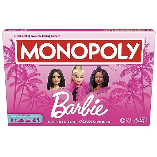ボードゲーム 英語 アメリカ 海外ゲーム Monopoly: Barbie Edition Board Game, Ages 8+, 2-6 Players, Fun Family Games for Kids and Adults, with 6 Barbie-Themed Pink Zinc Tokens, Kids Giftsボードゲーム 英語 アメリカ 海外ゲーム｜angelica