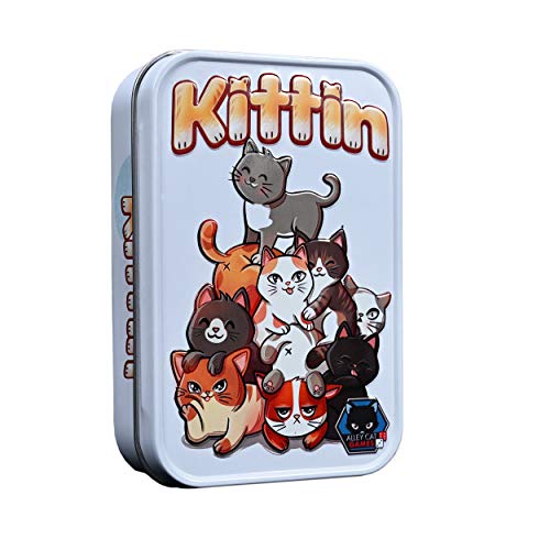 ゲーム盤競り合い 英語 亜米利加 外国で競り合い Kittin Dexterity Game by Alley Cat Games | 2 to 8 Players | Ages 6+ | Quick Reflex Party \u0026 Family Card Game with Colorful Kitten Pieces, Travel Size Dexterity Gameゲーム盤競り合い 英語 亜米利加 外国で競り合い