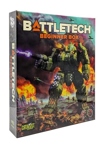 ボードゲーム 英語 アメリカ 海外ゲーム BattleTech Beginner Box 40th Anniversary by Catalyst Game Labs | 2 Players | Ages 14+ | Miniatures Wargame Starter Set with 2 Mech Miniatures, Mapsheet, Dice, Quick-Start Rulボードゲーム 英語 アメリカ 海外ゲーム｜angelica